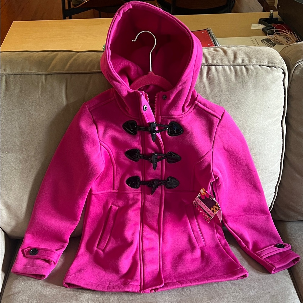 Kids Dressy Pink Toggle Coat